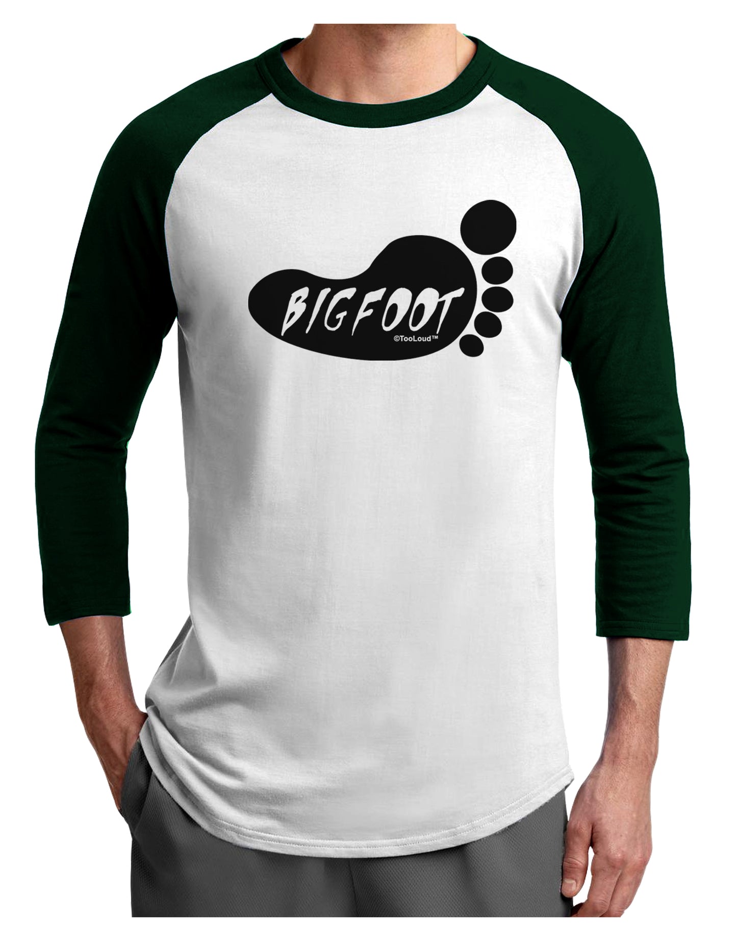Bigfoot Adult Raglan Shirt by TooLoud-TooLoud-White-Forest-X-Small-Davson Sales