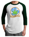 Green Party Symbol Adult Raglan Shirt-TooLoud-White-Forest-X-Small-Davson Sales