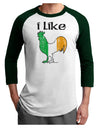 I Like Irish Rooster Silhouette Adult Raglan Shirt by TooLoud-TooLoud-White-Forest-X-Small-Davson Sales