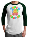 Happy Easter Easter Eggs Adult Raglan Shirt by TooLoud-TooLoud-White-Forest-X-Small-Davson Sales