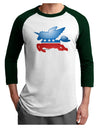 Unicorn Political Symbol Adult Raglan Shirt-TooLoud-White-Forest-X-Small-Davson Sales