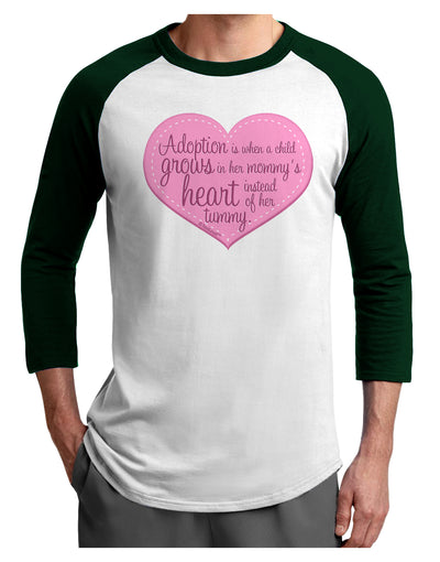 Adoption is When - Mom and Daughter Quote Adult Raglan Shirt by TooLoud-TooLoud-White-Forest-X-Small-Davson Sales