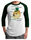 St Patricks Day Leprechaun Doge Adult Raglan Shirt-Raglan Shirt-TooLoud-White-Forest-X-Small-Davson Sales