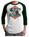 Native American Dancer 2 Adult Raglan Shirt-TooLoud-White-Forest-X-Small-Davson Sales