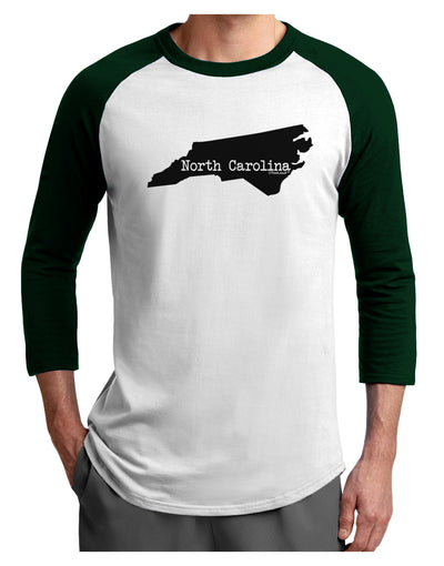 North Carolina - United States Shape Adult Raglan Shirt by TooLoud-TooLoud-White-Forest-X-Small-Davson Sales