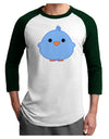 Cute Little Chick - Blue Adult Raglan Shirt by TooLoud-TooLoud-White-Forest-X-Small-Davson Sales