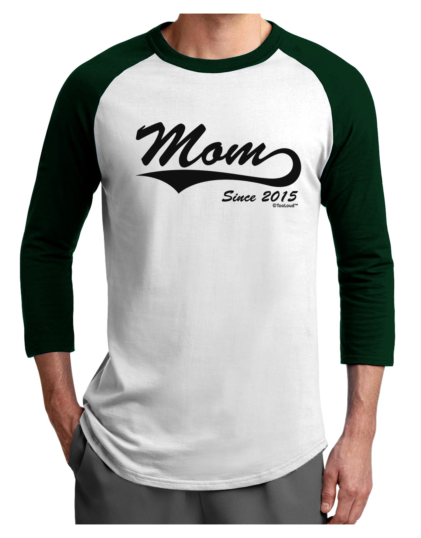 Mom Since (Your Year Personalized) Design Adult Raglan Shirt by TooLoud-TooLoud-White-Forest-X-Small-Davson Sales