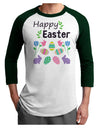 Happy Easter Design Adult Raglan Shirt-Raglan Shirt-TooLoud-White-Forest-X-Small-Davson Sales