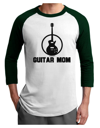 Guitar Mom - Mother's Day Design Adult Raglan Shirt-TooLoud-White-Forest-X-Small-Davson Sales