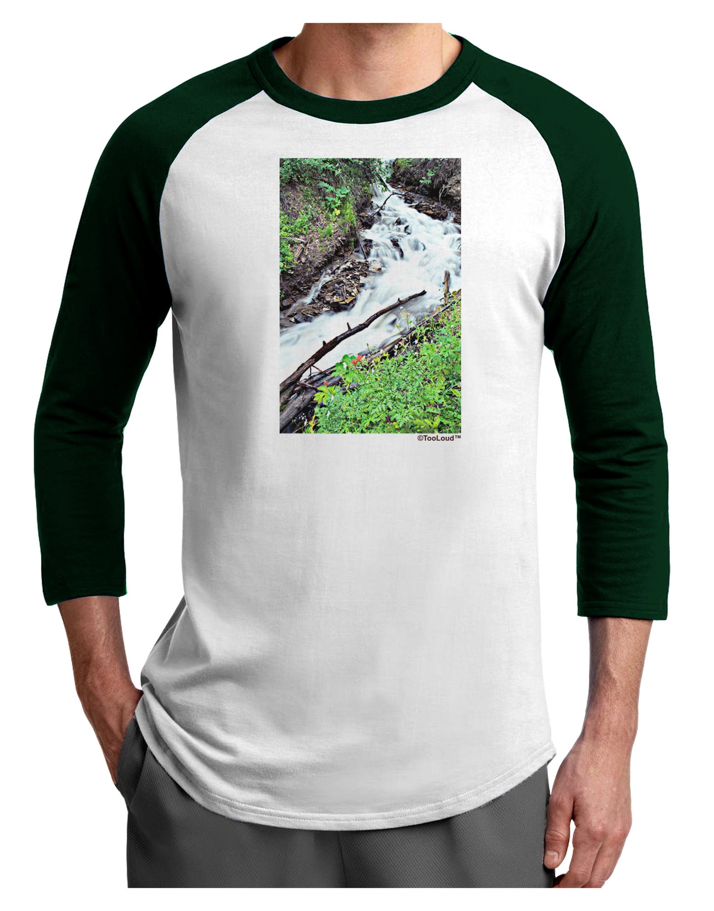 Colorado White River Adult Raglan Shirt-Raglan Shirt-TooLoud-White-Forest-X-Small-Davson Sales