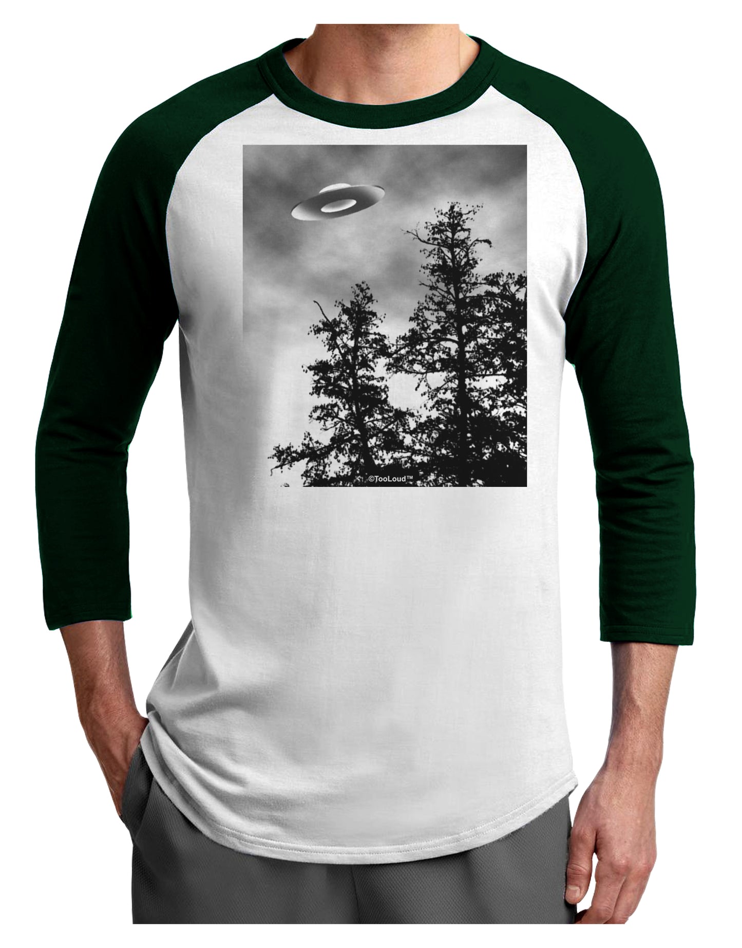 UFO Sighting - Extraterrestrial Adult Raglan Shirt by TooLoud-TooLoud-White-Forest-X-Small-Davson Sales