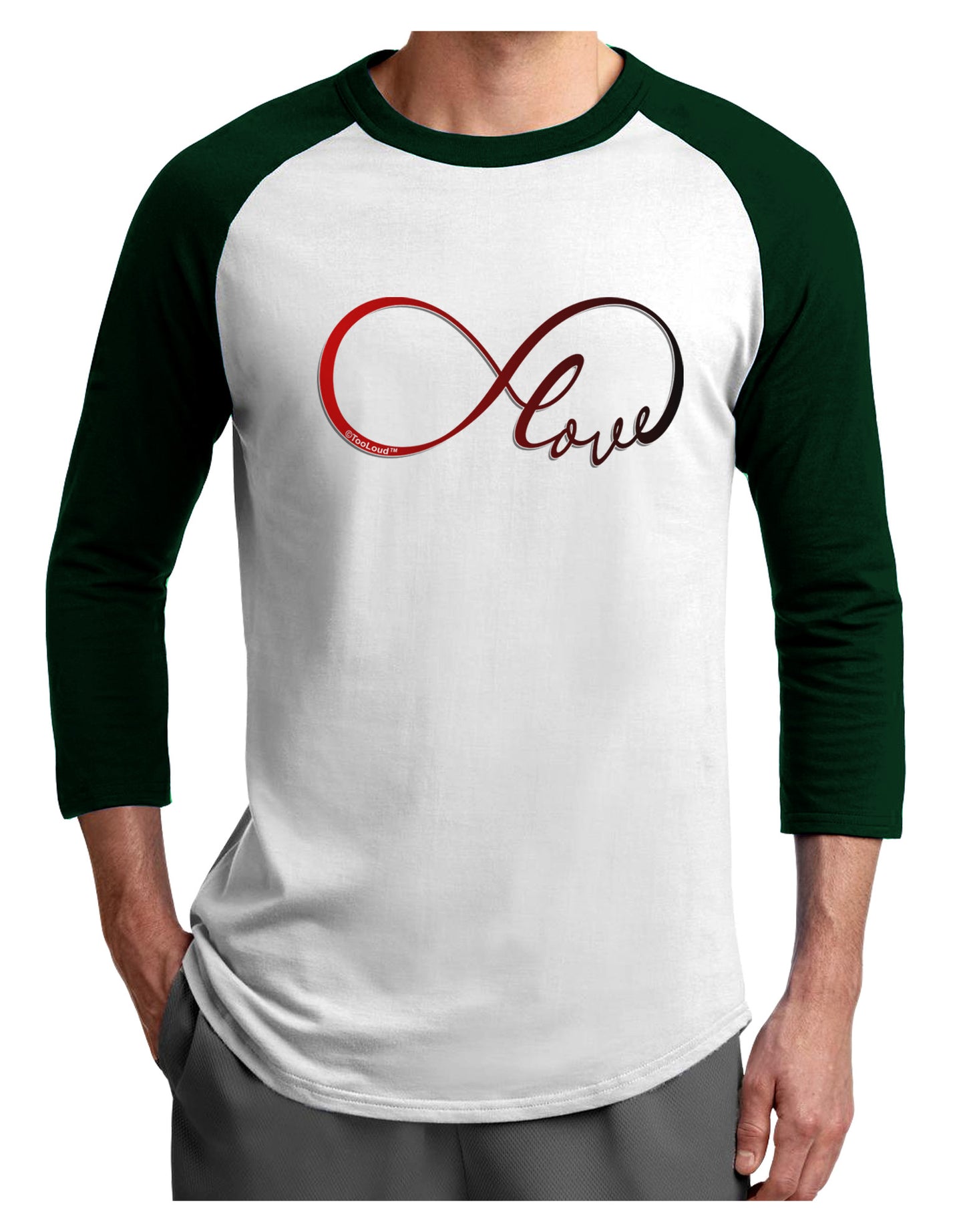 Infinite Love Adult Raglan Shirt-Raglan Shirt-TooLoud-White-Forest-X-Small-Davson Sales