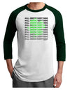 All Green Everything Clover Adult Raglan Shirt-Raglan Shirt-TooLoud-White-Forest-X-Small-Davson Sales