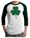 Traditional Irish Shamrock Adult Raglan Shirt-Raglan Shirt-TooLoud-White-Forest-X-Small-Davson Sales