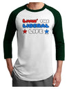 The Liberal Life Adult Raglan Shirt-TooLoud-White-Forest-X-Small-Davson Sales