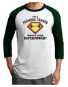 Personal Trainer - Superpower Adult Raglan Shirt-TooLoud-White-Forest-X-Small-Davson Sales