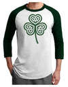 Celtic Knot Irish Shamrock Adult Raglan Shirt-Raglan Shirt-TooLoud-White-Forest-X-Small-Davson Sales