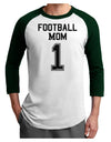 Football Mom Jersey Adult Raglan Shirt-TooLoud-White-Forest-X-Small-Davson Sales