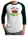 King Of Mardi Gras Adult Raglan Shirt-Raglan Shirt-TooLoud-White-Forest-X-Small-Davson Sales