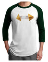 Unfortunate Cookie Adult Raglan Shirt-TooLoud-White-Forest-X-Small-Davson Sales