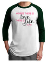 TooLoud Where There Is Love Gandhi Adult Raglan Shirt-Raglan Shirt-TooLoud-White-Forest-X-Small-Davson Sales