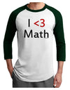 I Heart Math Adult Raglan Shirt by TooLoud-Wall Clock-TooLoud-White-Forest-X-Small-Davson Sales