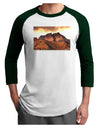 San Juan Mountain Range Adult Raglan Shirt-TooLoud-White-Forest-X-Small-Davson Sales