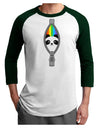 Rainbow Panda Peeking Out of Zipper Adult Raglan Shirt by TooLoud-TooLoud-White-Forest-X-Small-Davson Sales