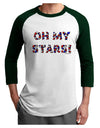 Oh My Stars Patriotic Design Adult Raglan Shirt by TooLoud-TooLoud-White-Forest-X-Small-Davson Sales