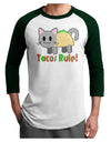 Tacos Rule Taco Cat Design Adult Raglan Shirt by TooLoud-TooLoud-White-Forest-X-Small-Davson Sales