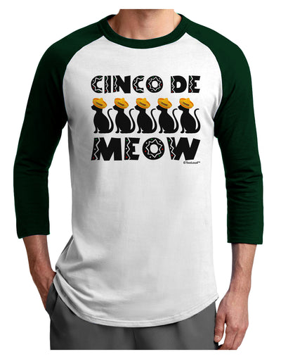 Five Cats - Cinco de Meow Adult Raglan Shirt by TooLoud-TooLoud-White-Forest-X-Small-Davson Sales