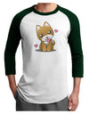 Kawaii Puppy Adult Raglan Shirt