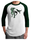 Jurassic Dinosaur Metallic - Silver Adult Raglan Shirt by TooLoud-TooLoud-White-Forest-X-Small-Davson Sales