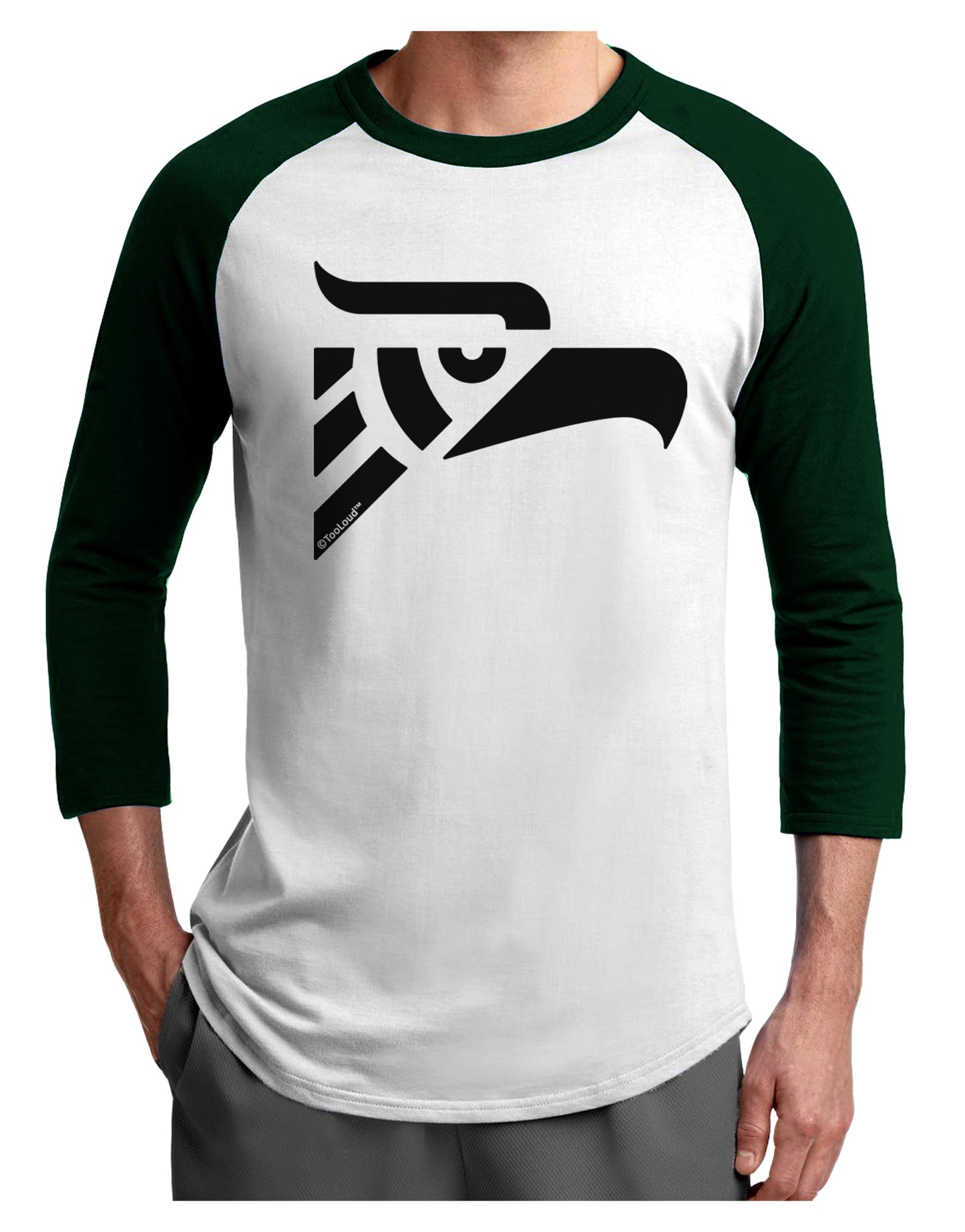 Hecho en Mexico Eagle Symbol Adult Raglan Shirt by TooLoud-TooLoud-White-Forest-X-Small-Davson Sales
