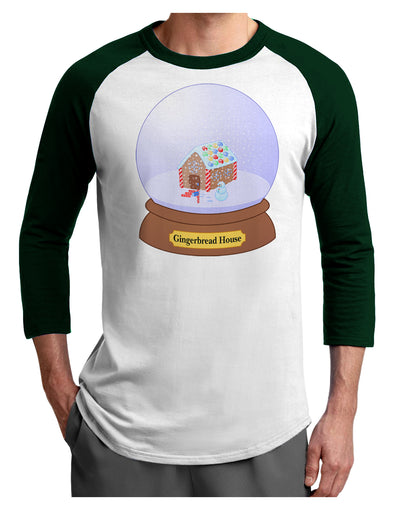 Little Gingerbread House Snow Globe Adult Raglan Shirt by TooLoud-TooLoud-White-Forest-X-Small-Davson Sales