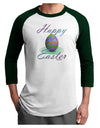 One Happy Easter Egg Adult Raglan Shirt-TooLoud-White-Forest-X-Small-Davson Sales