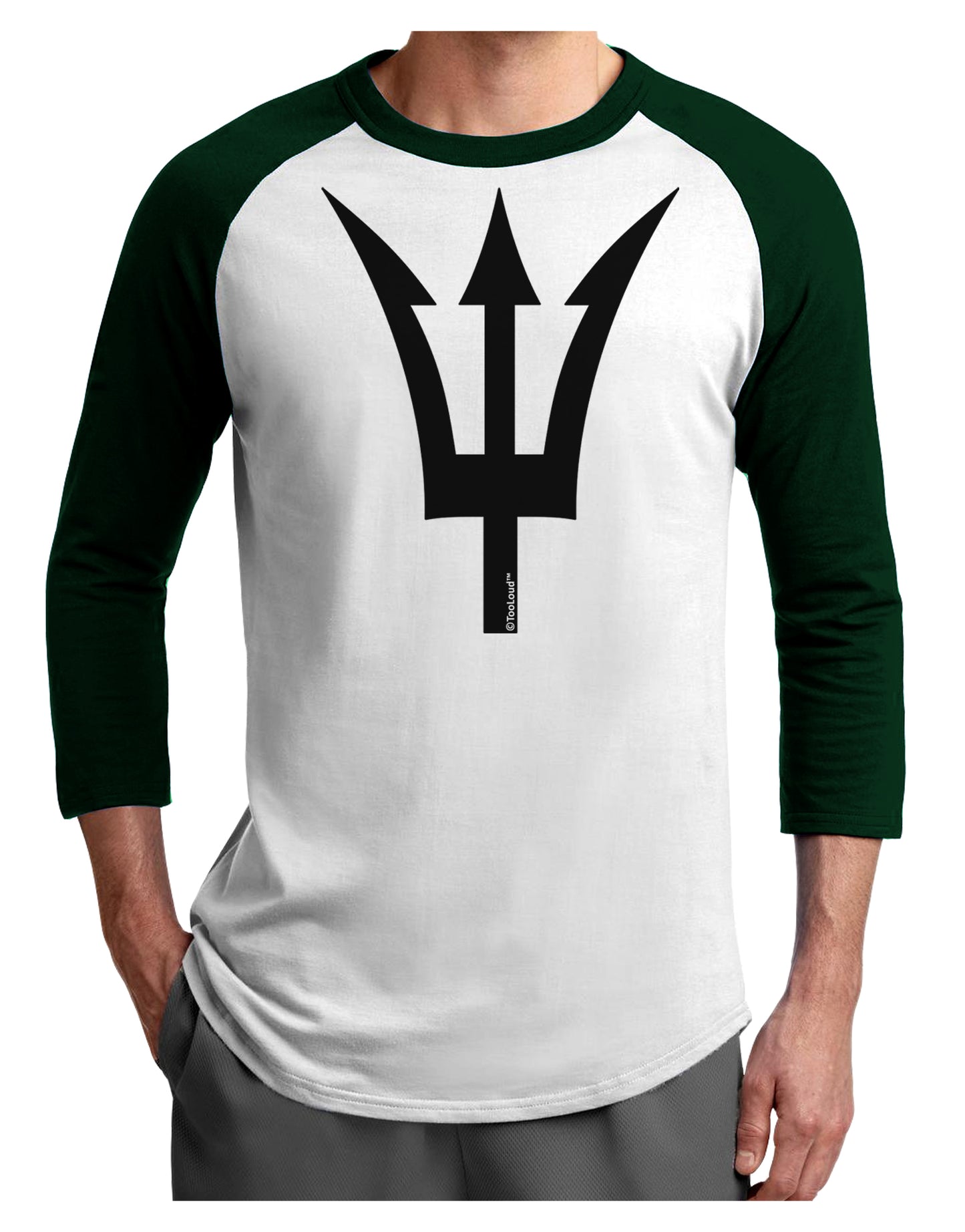 Trident of Poseidon Adult Raglan Shirt by TooLoud-TooLoud-White-Forest-X-Small-Davson Sales