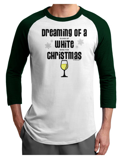 White Wine For Christmas Adult Raglan Shirt-Raglan Shirt-TooLoud-White-Forest-X-Small-Davson Sales