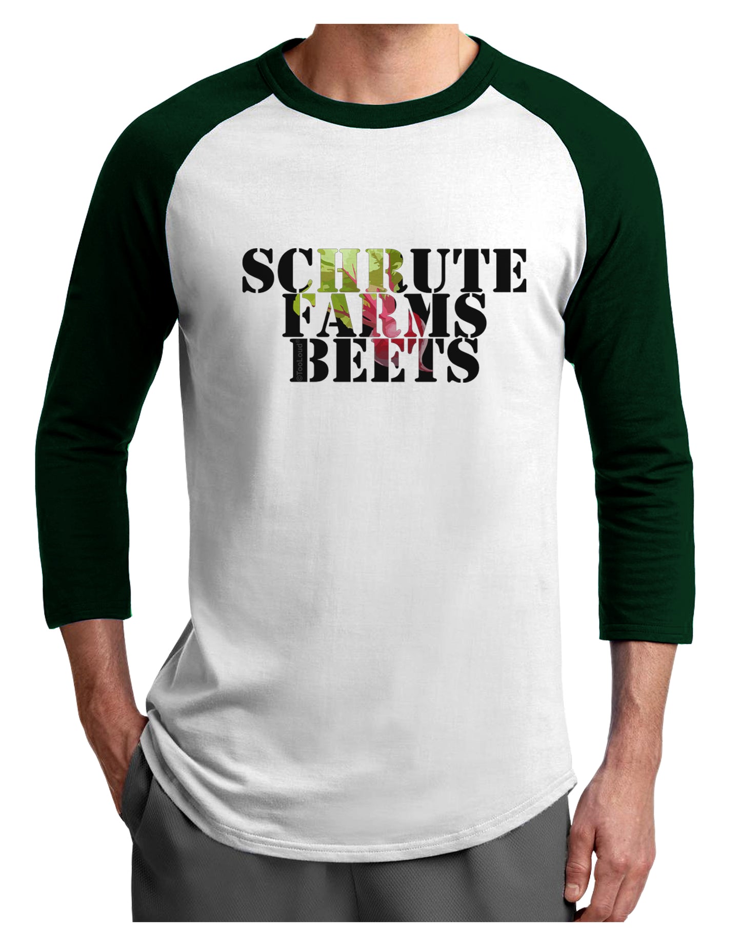 Schrute Farms Beets Adult Raglan Shirt by TooLoud-TooLoud-White-Forest-X-Small-Davson Sales