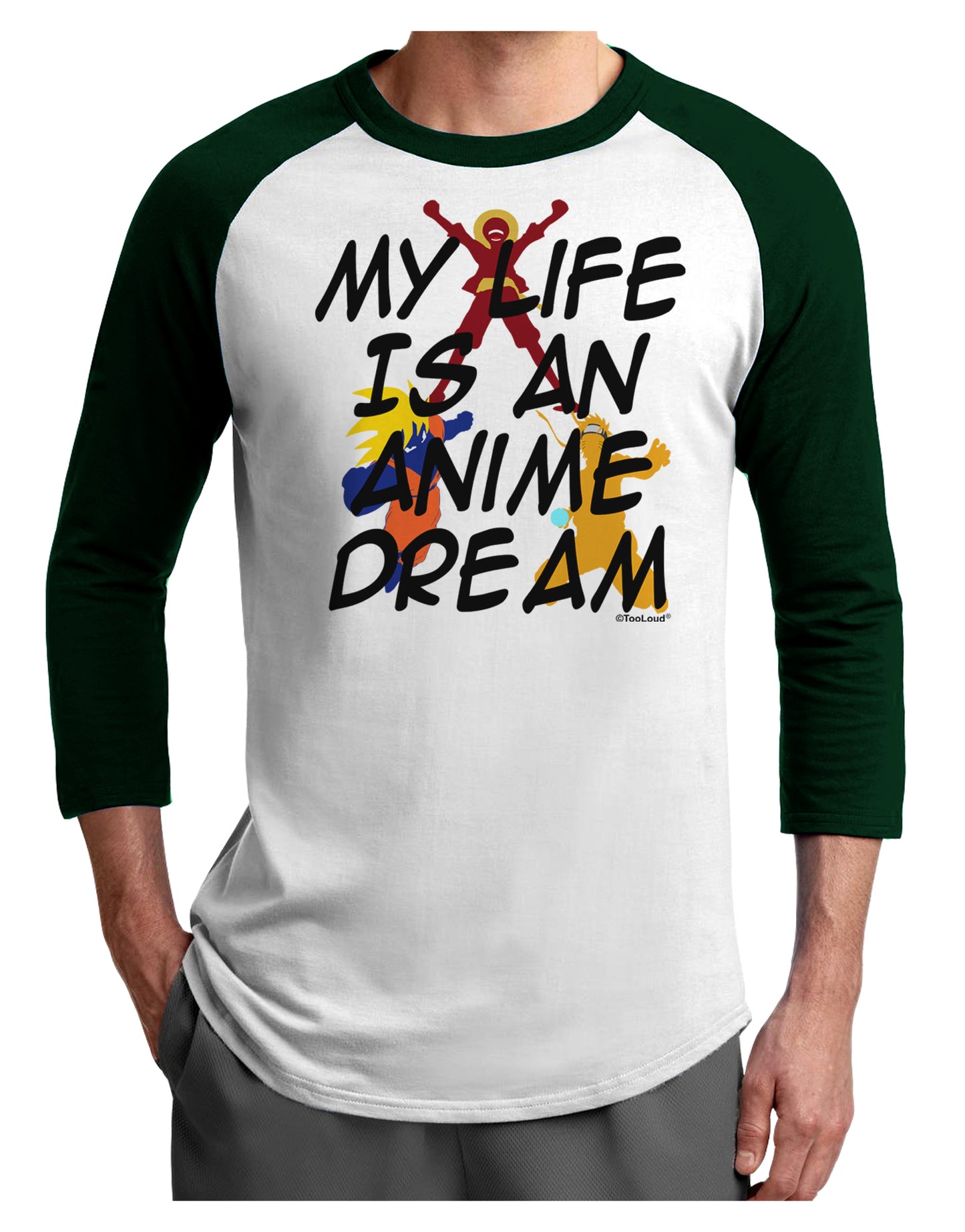 My Life Is An Anime Dream Adult Raglan Shirt by TooLoud-TooLoud-White-Forest-X-Small-Davson Sales