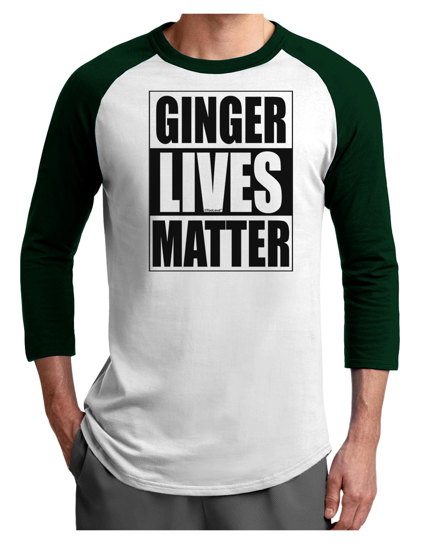 Ginger Lives Matter Adult Raglan Shirt by TooLoud-TooLoud-White-Forest-X-Small-Davson Sales