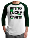 He's My Lucky Charm - Matching Couples Design Adult Raglan Shirt by TooLoud-Mens T-Shirt-TooLoud-White-Forest-X-Small-Davson Sales