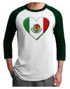 Mexican Flag Heart - Beveled Adult Raglan Shirt by TooLoud-TooLoud-White-Forest-X-Small-Davson Sales