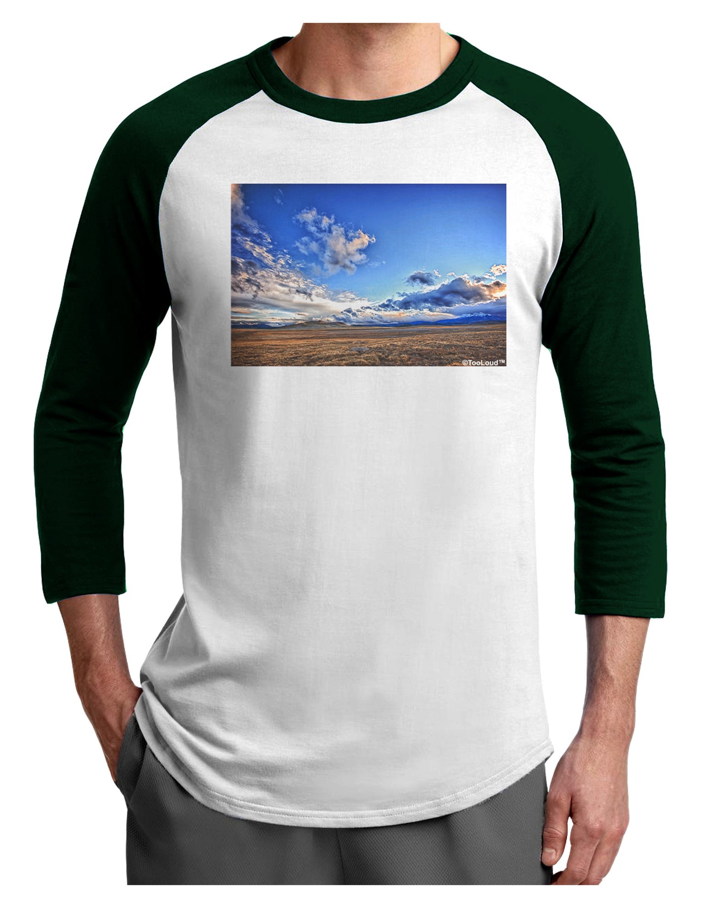 Garden of the Gods Colorado Adult Raglan Shirt-TooLoud-White-Forest-X-Small-Davson Sales