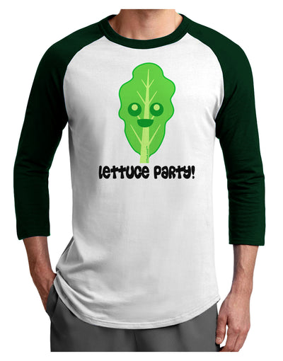 Cute Lettuce - Lettuce Party Adult Raglan Shirt by TooLoud-TooLoud-White-Forest-X-Small-Davson Sales