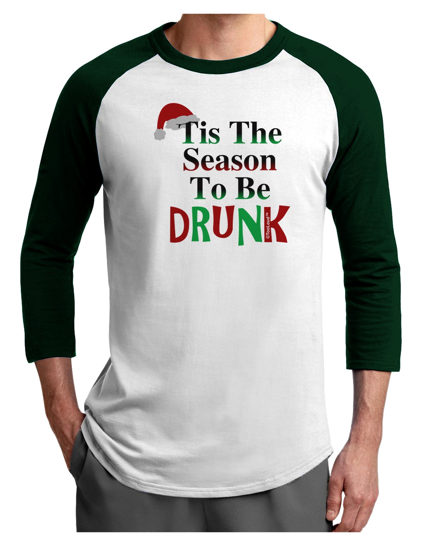 Season To Be Drunk Adult Raglan Shirt-Raglan Shirt-TooLoud-White-Forest-X-Small-Davson Sales
