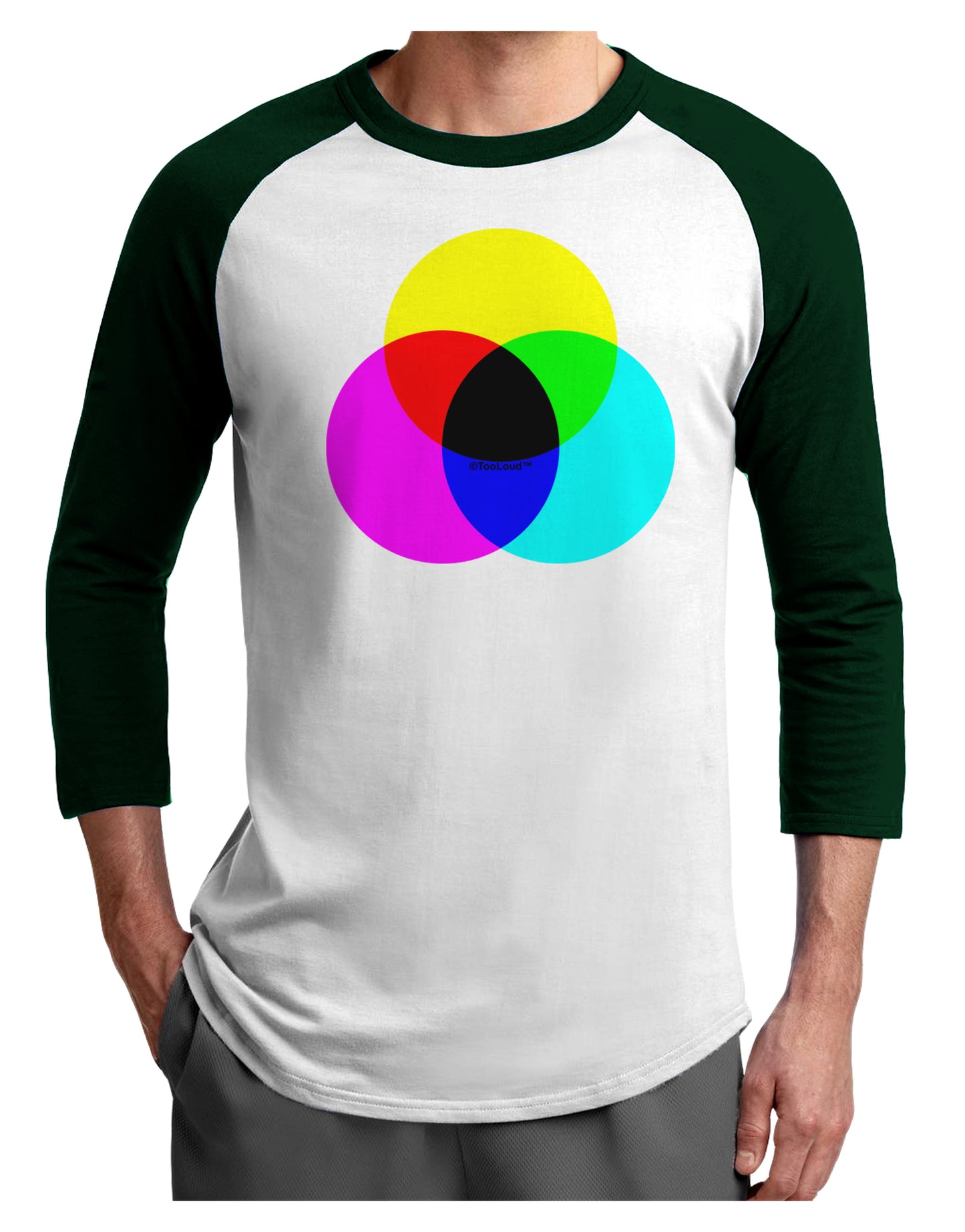 CMYK Color Model Adult Raglan Shirt by TooLoud-TooLoud-White-Forest-X-Small-Davson Sales