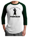 Don't Mess With The Princess Adult Raglan Shirt-TooLoud-White-Forest-X-Small-Davson Sales