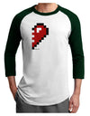 Couples Pixel Heart Design - Right Adult Raglan Shirt by TooLoud-TooLoud-White-Forest-X-Small-Davson Sales