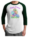 Happy Easter Gel Look Print Adult Raglan Shirt-Raglan Shirt-TooLoud-White-Forest-X-Small-Davson Sales